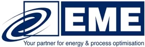 Logo van EME met de baseline: your partner for energy and process optimisation.